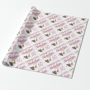 Fabulous 60th Birthday Wrapping Paper
