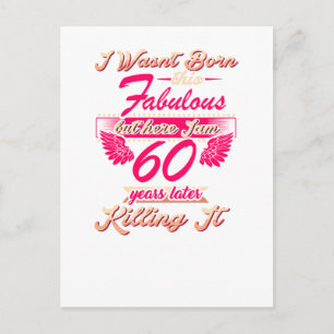Fabulous 60th year birthday party gift tee invitation postcard