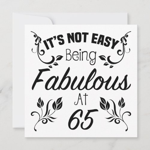 Fabulous 65th Birthday Card