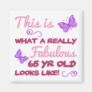 Fabulous 65th Birthday Magnet