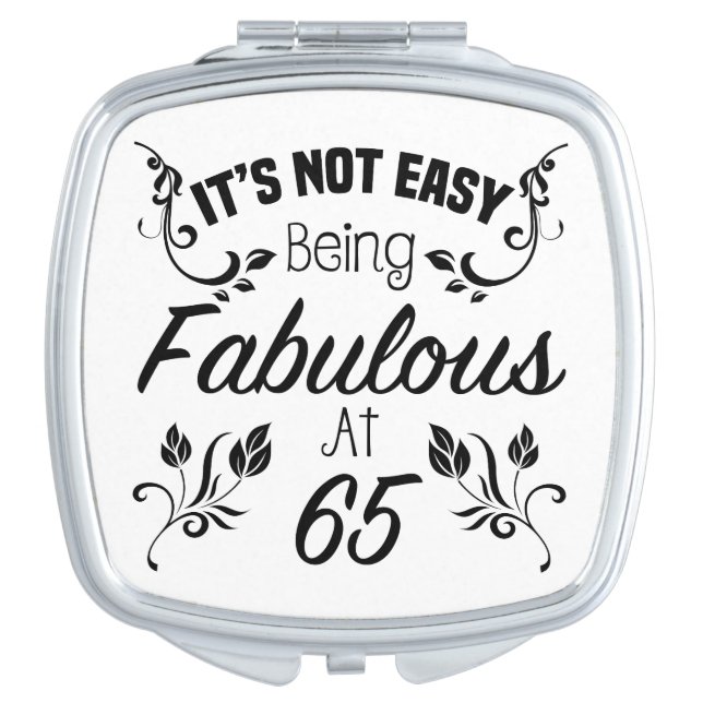Fabulous 65th Birthday Makeup Mirror (Front)