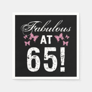 Fabulous 65th Birthday Napkins