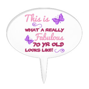 Fabulous 70th Birthday Cake Topper