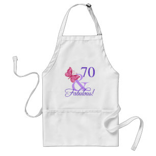 Fabulous 70th Birthday For Women Adult Apron