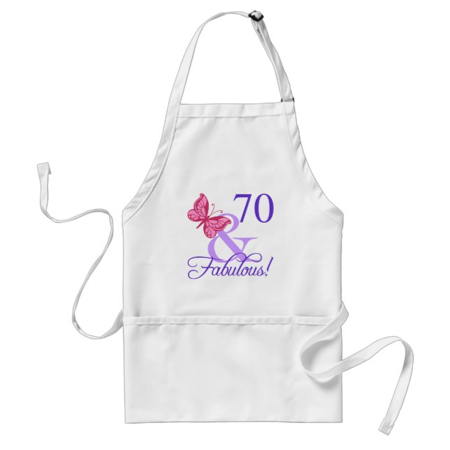 Fabulous 70th Birthday For Women Adult Apron (Front)