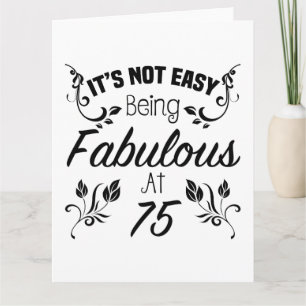 Fabulous 75th Birthday Card