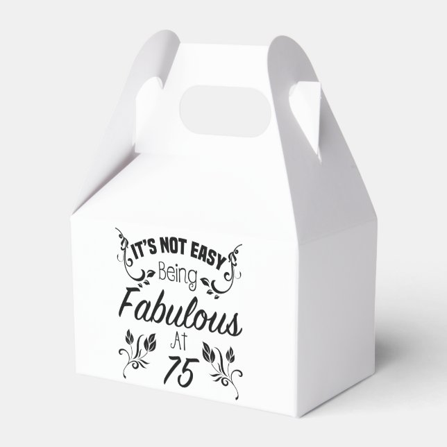 Fabulous 75th Birthday Favor Boxes (Front Side)