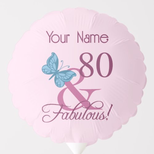 Fabulous 80th Birthday Balloon