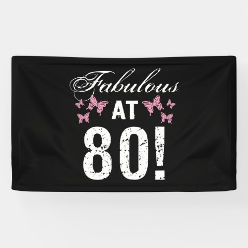 Fabulous 80th Birthday  Banner