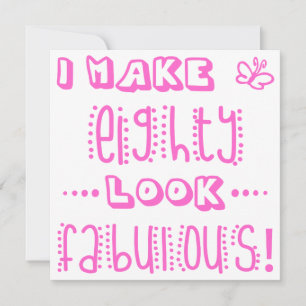 Fabulous 80th Birthday Card