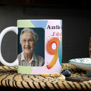 Fabulous 90 ninetieth birthday gift 90yrs old 90th Two-Tone coffee mug