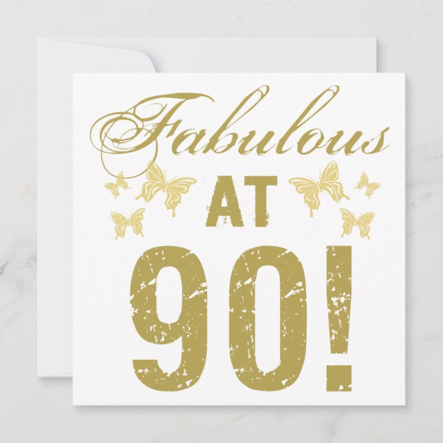 Fabulous 90th Birthday Card (Front)