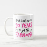 Fabulous 90th Birthday Coffee Mug at Zazzle