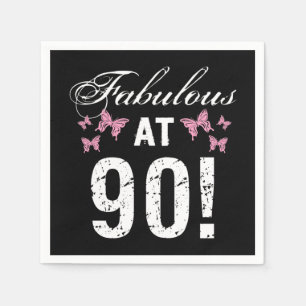 Fabulous 90th Birthday  Napkins