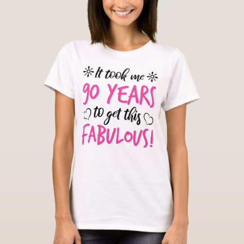 Fabulous 90th Birthday T_Shirt