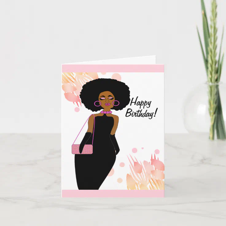 Fabulous African American Mother Happy Birthday Ca Card | Zazzle