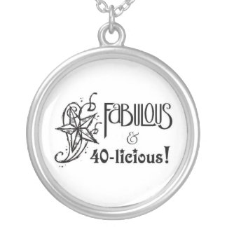 Fabulous and 40-licious silver plated necklace