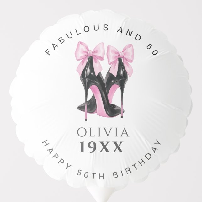 Fabulous and 50 Balloon – Modern Heels Decor (Front)