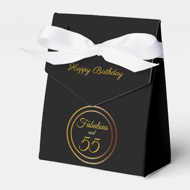 Fabulous and 55 | Favor Box (Front Side)