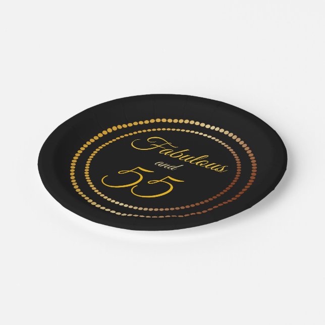 Fabulous and 55 | Paper Plate (Angled)