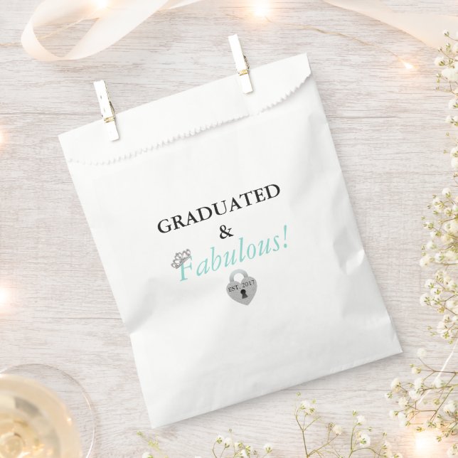 Fabulous And Graduated Celebration Tiara Party Favor Bag (Clipped)