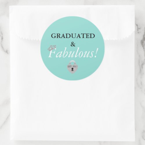 Fabulous And Graduation Celebration Party Classic Round Sticker