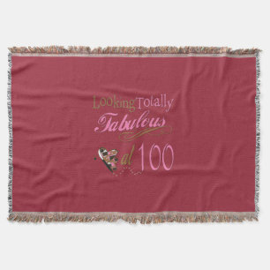 Fabulous at 100 Years Old Throw Blanket