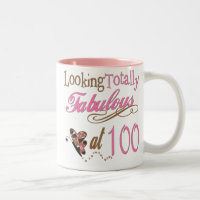 Fabulous at 100 Years old Two-Tone Coffee Mug