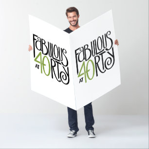 Fabulous at 40 green Big Card