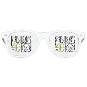 Fabulous at 40 green retro sunglasses