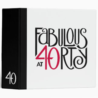 Fabulous at 40 red binder