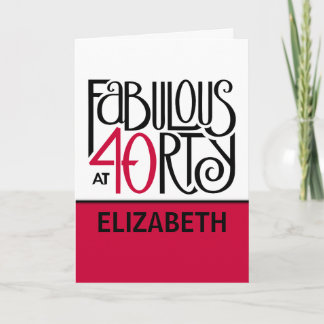Fabulous at 40 red card