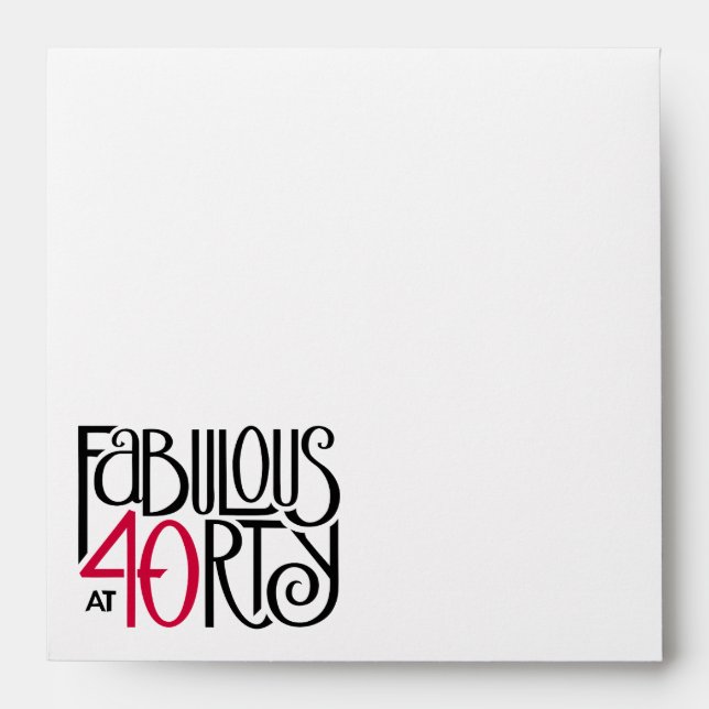 Fabulous at 40 red envelope (Front)