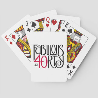 Fabulous at 40 red poker cards