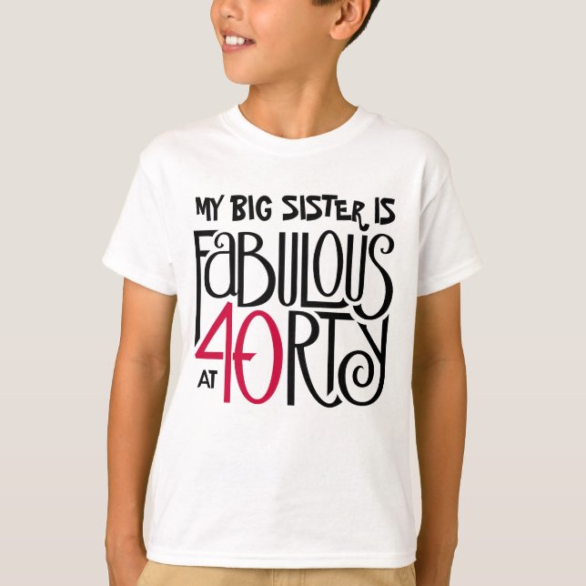 Fabulous at 40 red T-Shirt (Front)