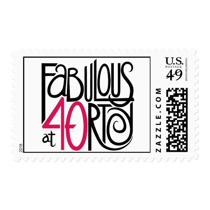 Fabulous at 40 Stamp