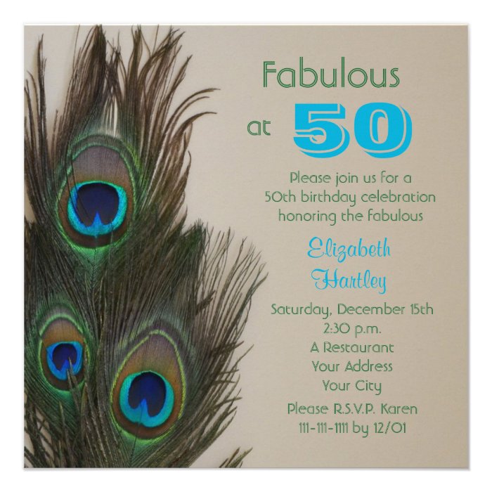 Fabulous at 50 50th Birthday Party Invitation