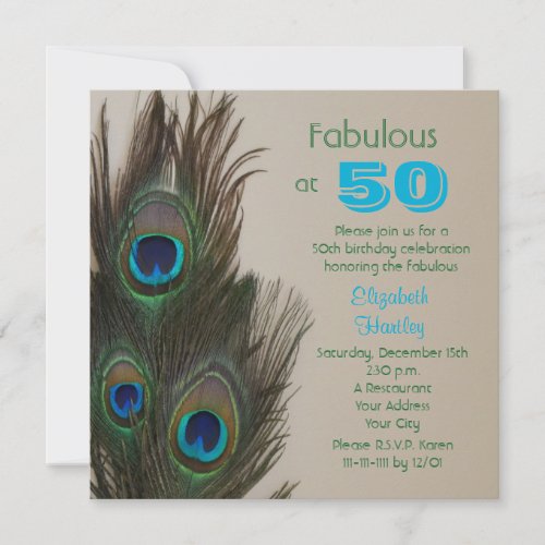 Fabulous at 50 50th Birthday Party Invitation