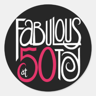Fabulous at 50 Black Sticker