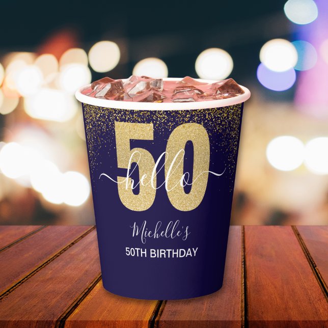 Fabulous at 50 – Glitter & Glam Edition Paper Cups (Creator Uploaded)