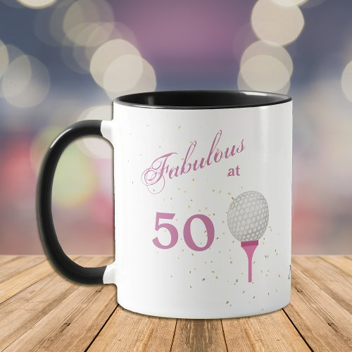 Fabulous at 50 Golf Personalized Mug