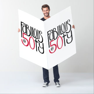 Fabulous at 50 red Big Card