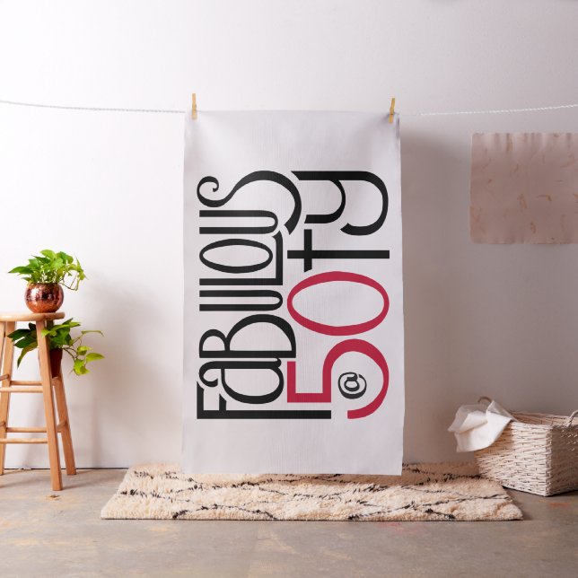 Fabulous at 50 red Fabric (In Situ)