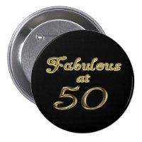 Fabulous at 50 Round Button