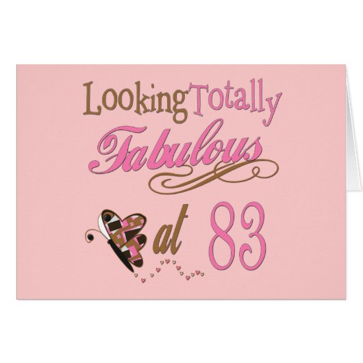 Fabulous at 83 cards (Front Horizontal)