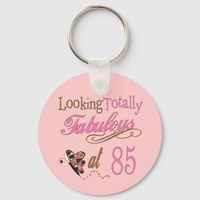 Fabulous at 85 keychain (Front)