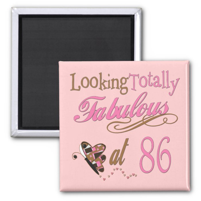 Fabulous at 86 refrigerator magnet