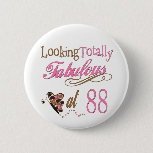 Fabulous at 88 button (Front)