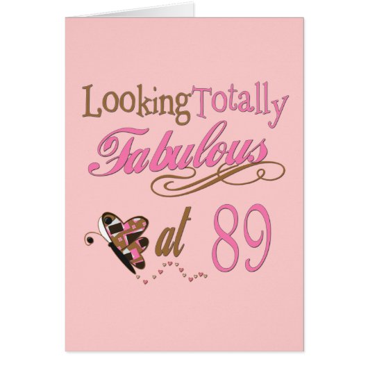 Fabulous at 89 cards (Front)