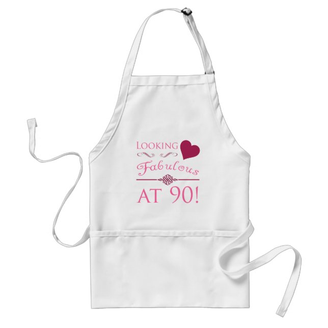 Fabulous At 90 Adult Apron (Front)